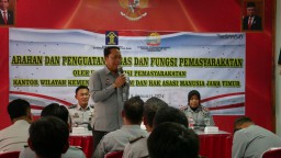 Lapas Narkotika Kelas IIA Pamekasan Terima Penguatan Tupoksi dari Kadivpas Kemenkumham Jatim