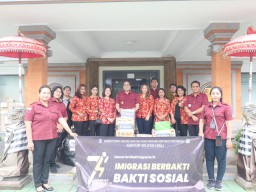 Bakti Sosial Jajaran Keimigrasian Kanwil Kemenkumham Bali, Kakanwil : Wujud Nyata Nilai-Nilai Kemanusiaan