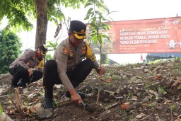Kapolres Badung AKBP Teguh Priyo Wasono Hadiri Penanaman pohon Serentak Pemilu 2024