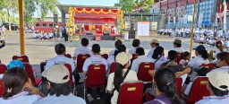 Rayakan HUT ke-39 BKS LPD Gianyar, Babinsa Atensi Jalan Santai di Area Luar Stadion Kapten Dipta