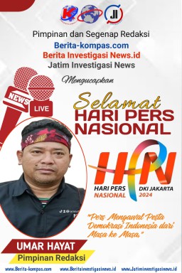 Segenap Pimpinan dan Staf Redaksi Media Jatiminvestigasinews.id, Mengucapkan Selamat Hari Pers Nasional (HPN) Ke-78 Tahun 2024