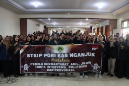Deklasari Pemilu Damai Bermartabat,Adil dan Jujur Oleh STKIP PGRI Nganjuk