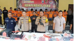 Selama Periode Januari 2024, Polresta Sidoarjo Rilis Ungkap Kasus 3C Amankan 13 Tersangka