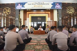 Polres Bondowoso Menggelar Isra Miraj dan Doa Bersama Untuk Pemilu 2024
