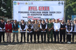 Kapolres Nganjuk Ajak Semua Pihak Jaga Kondusifitas dalam Apel Siaga Pengawasan Pemilu 2024