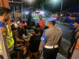 Sehari Jelang Pencoblosan Polres Tabanan Gelar Blue Light Patrol Gabungan Tiga Pilar, Jaga Kamtibmas Tetap Kondusif