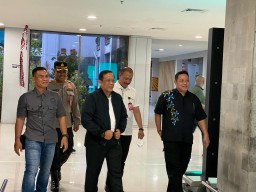 Kapolres Bandara Ngurah Rai Bersama PJU Polda Bali Sambut Kedatangan Kakor Sabhara Baharkam Polri