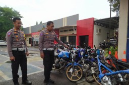 Delapan Motor Balap Liar Diamankan dari Balap Liar, Satlantas Polres Bangkalan Periksa 6 Remaja