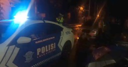 Tingkatkan Pengamanan, Satlantas Polres Badung Melaksanakan Blue Light Patroli