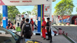 Polres Nganjuk Gencarkan Patroli di SPBU, Antisipasi Kelangkaan dan Praktik Kecurangan dalam pelayanan BBM