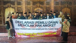 Deklarasi Bersama FKUB , Tokoh Agama Serta Tokoh Masyarakat Nganjuk Menolak Hak Angket Pemilu 2024