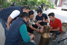 Cegah Kecurangan Penjualan BBM, Polres Lamongan Sidak SPBU Jelang Mudik Lebaran