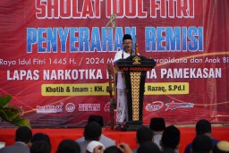 Lapas Narkotika Kelas IIA Pamekasan Gelar Shalat Ied Berjamaah Bersama Warga Binaan