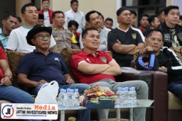 Polres Nganjuk Gelar Nobar Piala Asia U-23, Upaya Menjaga Persatuan dan Keharmonisan Seluruh Elemen Masayarakat