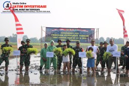 TMMD ke-120 Kodim 0816 Sidoarjo Dukung Ketahanan Pangan di Desa Penambangan