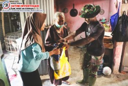 Satgas TMMD ke-120 Kodim 0816/Sidoarjo Berikan Tali Asih Untuk Membantu Warga Desa Penambangan