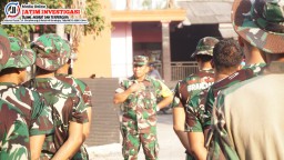 Apel Pagi Satgas TMMD 120 Bagi Tugas Kepada Anggota Satgas