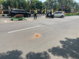 Kecelakaan Lalu Lintas di Jalan Raya Soekarno Hatta Korban Pengendara Motor Luka Ringan