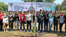 Kapolres Nganjuk Bersama Forkopimda Peringati Hari Air dan Hari Bumi Sedunia Serta HUT POMAD ke 78 Tahun 2024