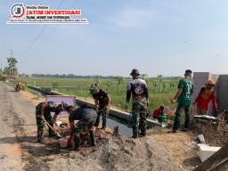 Semangat Tak Kenal Lelah, Satgas TMMD ke-120 Kodim 0816/Sidoarjo Buat Sumur Bor Untuk Petani Desa Penambangan