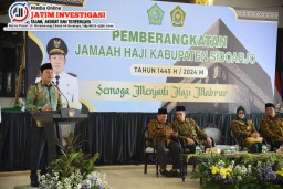 Calon Jemaah Haji Kloter 60, Kloter Perdana yang Berangkat dari Pendopo Kabupaten Sidoarjo