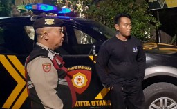 Samapta Polsek Kuta Utara Gencarkan Blue Light Patrol Susuri Beat Selatan