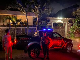 Samapta Polsek Kuta Utara Blue Light Patrol Sambangi Pemukiman Pagending Permai
