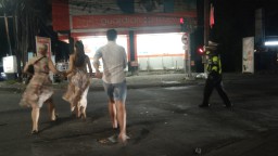 Unit Lantas Polsek Kuta Utara Blue Light Patrol Cegah Kemacetan dan Kriminalitas Malam Hari
