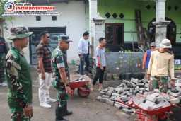 Pantau Kemajuan Program TMMD di Desa Penambangan, Dansatgas Turun Langsung ke Lokasi