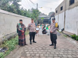Kapolsek Abiansemal Pantau Pelaksanaan Pengamanan Sholat Idul Adha 1445 H
