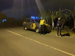 Beri Rasa Aman, Blue Light Patrol Polsek Abiansemal Strong Point di Titik Rawan