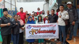 Rayakan Anniversary ke 1 Media Online Beritainvestigasinews.id Bagi Bagikan Sembako dan Satunan Anak Yatim