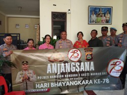 Polres Bandara Ngurah Rai Giat Anjangsana Rangkaian Hari Bhayangkara ke-78