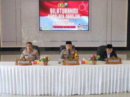 Silaturahmi Bersama Ulama Kamtibmas, Kapolres Nganjuk Sampaikan Pesan Persatuan