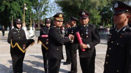 Polres Nganjuk Gelar Upacara Puncak Peringatan Hari Bhayangkara ke-78
