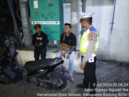 Polsek Kuta Selatan Gelar Patroli Blue Light untuk minimalisir ganguan kamtibmas di Malam Hari