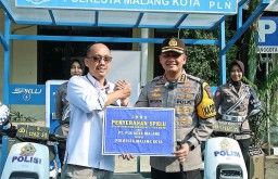 Dukung Kurangi Gas Buang, Kapolresta Malang Kota Lounching SPKLU, Hasil Kolaborasi dengan PT PLN