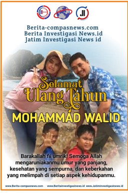 Pemimpin Redaksi Jatiminvestigasinews.id Berikan Ucapan Selamat Ultah Ke- 49 Tahun Kepada Mohammad Walid