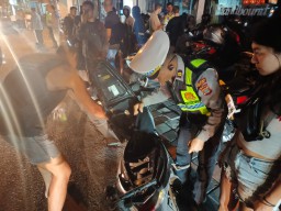 Cegah Kriminalitas Polsek Kuta Utara Lakukan Razia Kendaraan Bermotor
