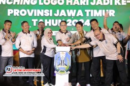 Pj. Gubernur Jatim Bersama Plt. Bupati Sidoarjo Launching Logo Peringatan Hari Jadi Provinsi Jawa Timur ke-79