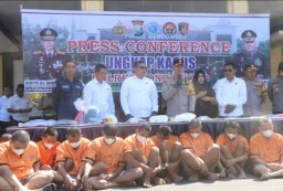 Puluhan Tersangka Berhasil Diamankan Satresnarkoba Polres Bondowoso Selama Ops Tumpas Narkoba Semeru 2024