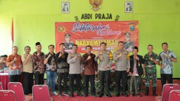 Silaturahmi Kamtibmas Polres Nganjuk di Kecamatan Baron, Kapolres Nganjuk Ajak Ciptakan Situasi Kamtibmas yang Kondusif