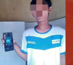 Polsek Semampir Amankan Seorang Penjaga Warkop Main Judi Online