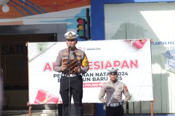 Apel Kesiapan, Satlantas Nganjuk Siap Amankan Libur Natal 2024 dan Tahun Baru 2025