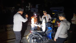 Polres Nganjuk Menggelar Patroli Skala Besar Pasca Pungut Hitung Pilkada 2024