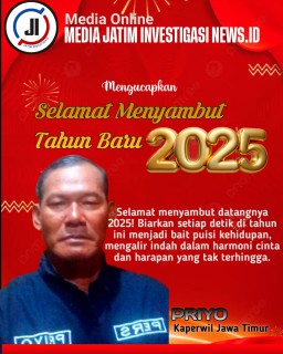 Kabiro Surabaya Media Online Jatiminvestigasinews.iid Bersama Staf Redaksi Beri Ucapan Selamat Tahun Baru 2025