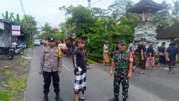 Sinergitas TNI-POLRI &amp; Pecalang Dalam Pengamanan Upacara Ngaben di Kecamatan Abiansemal