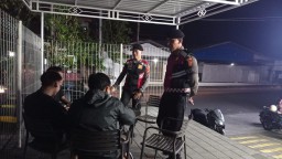 Ciptakan Situasi Tetap Kondusif Personil Sat Samapta Polres Bangli Tingkatkan penggelaran Blue Light di malam hari