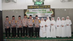 Polres Nganjuk Gelar Peringatan Isra' Mi'raj 1446 H, Disertai Santunan untuk Yatim Piatu dan Kaum Dhuafa