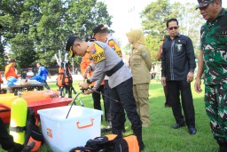 Polres Bondowoso Bersama BPBD Siapkan Personel Tangani Bencana Hidrometeorologi